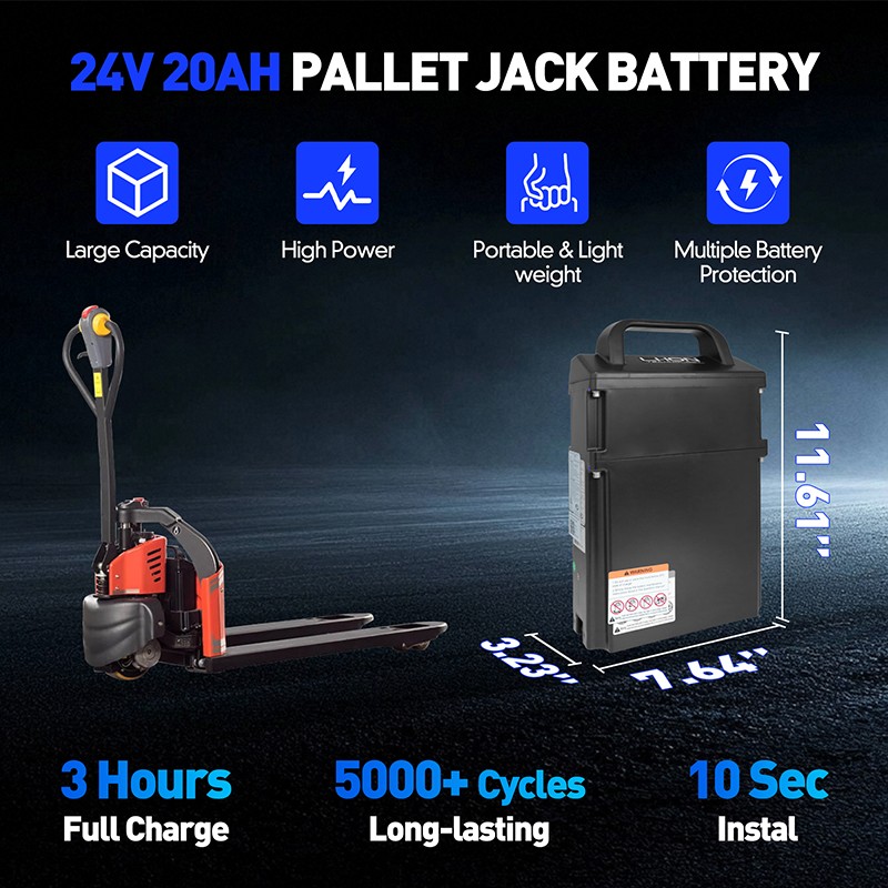 24V 20Ah Lithium Battery EL20_U for Big Joe LPT26 LPT33 T40 EP Pallet Truck Jack