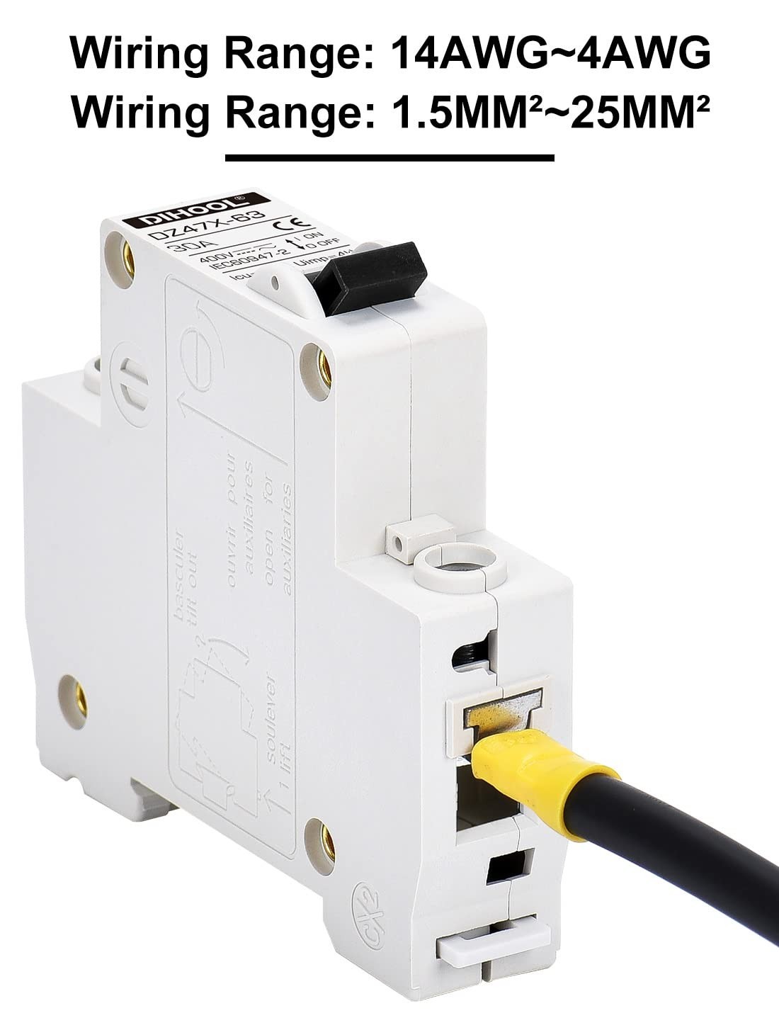 AC/DC Miniature Circuit Breakers 30 Amp, Quick Trip Solar Disconnect Switch Pack