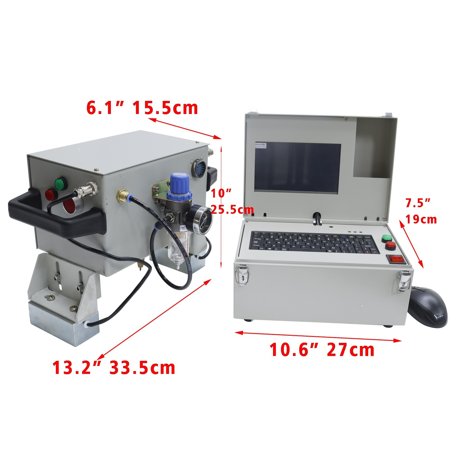 Handheld Pneumatic Engraver 5.1×1.9in Dot Peen Metal Marking Engraving Machine