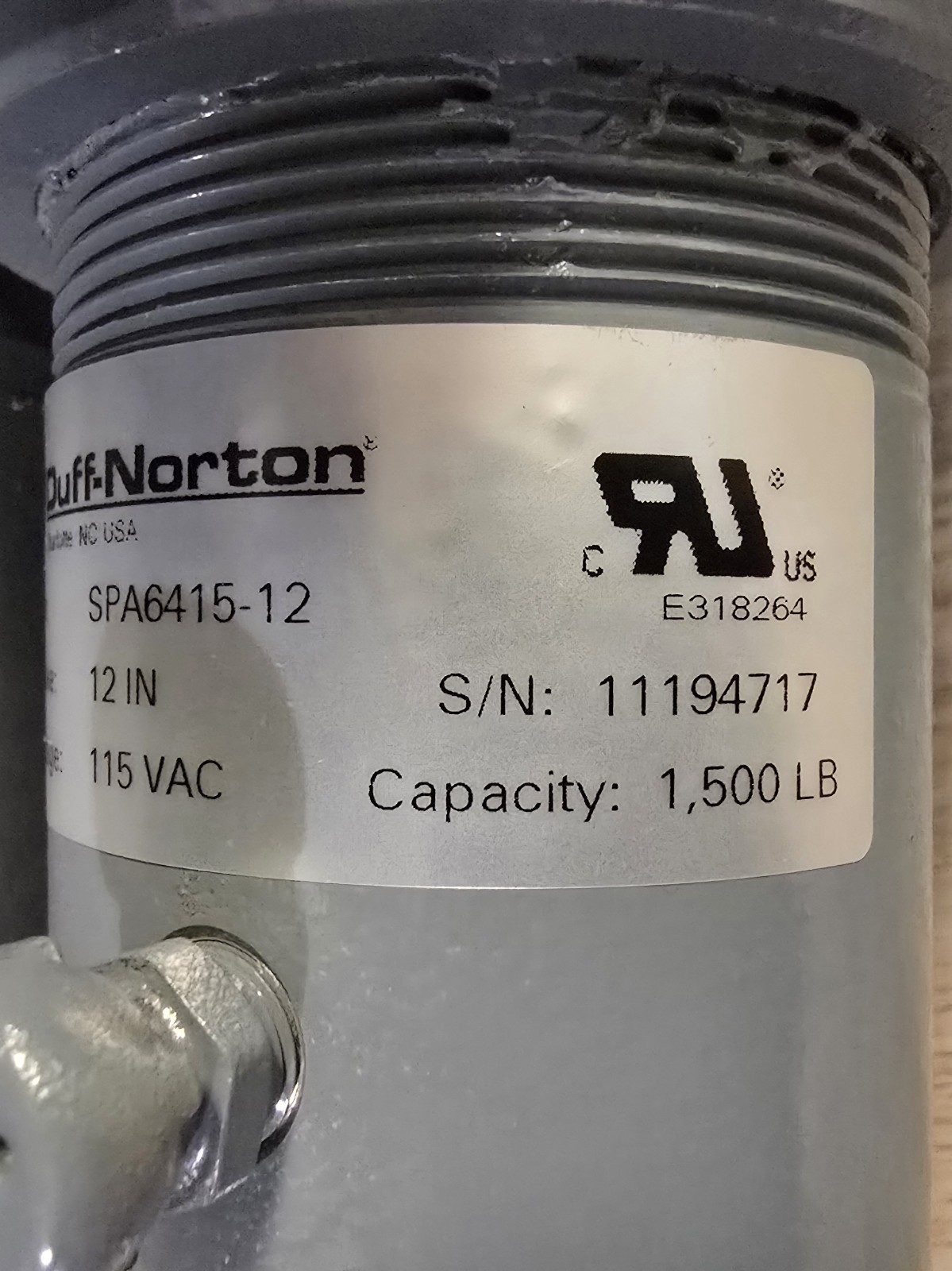 NEW Duff-Norton SPA6415-12 Linear Actuator 12″ Stroke 115VAC NOS w/ Box