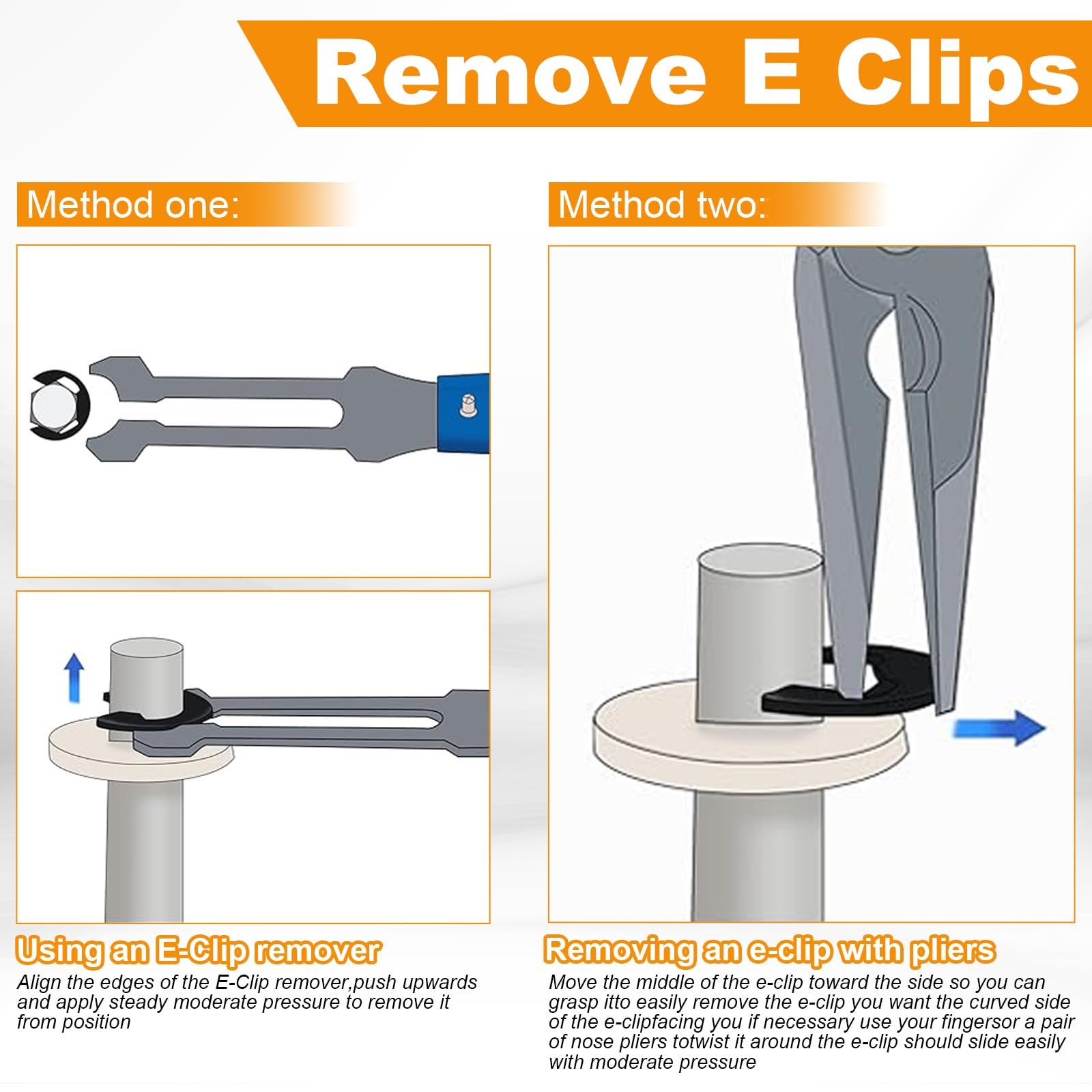 E Clip Circlip Assortment Kit 330PCS 14 Size Carbon Steel External Retaining …