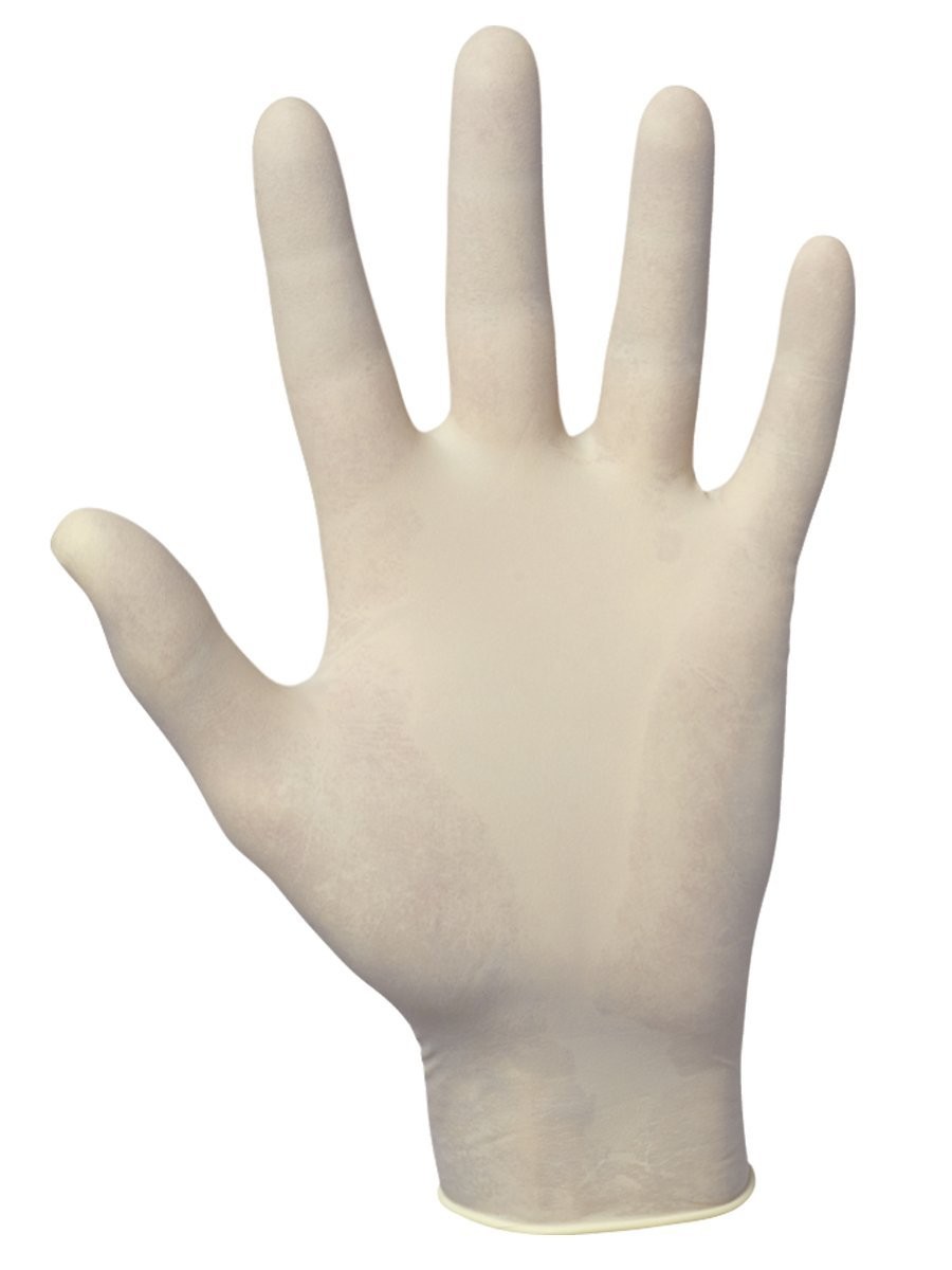 SAS Safety 6593 Value-Touch Disposable Latex 5 Mil Gloves, Large, 100 Gloves