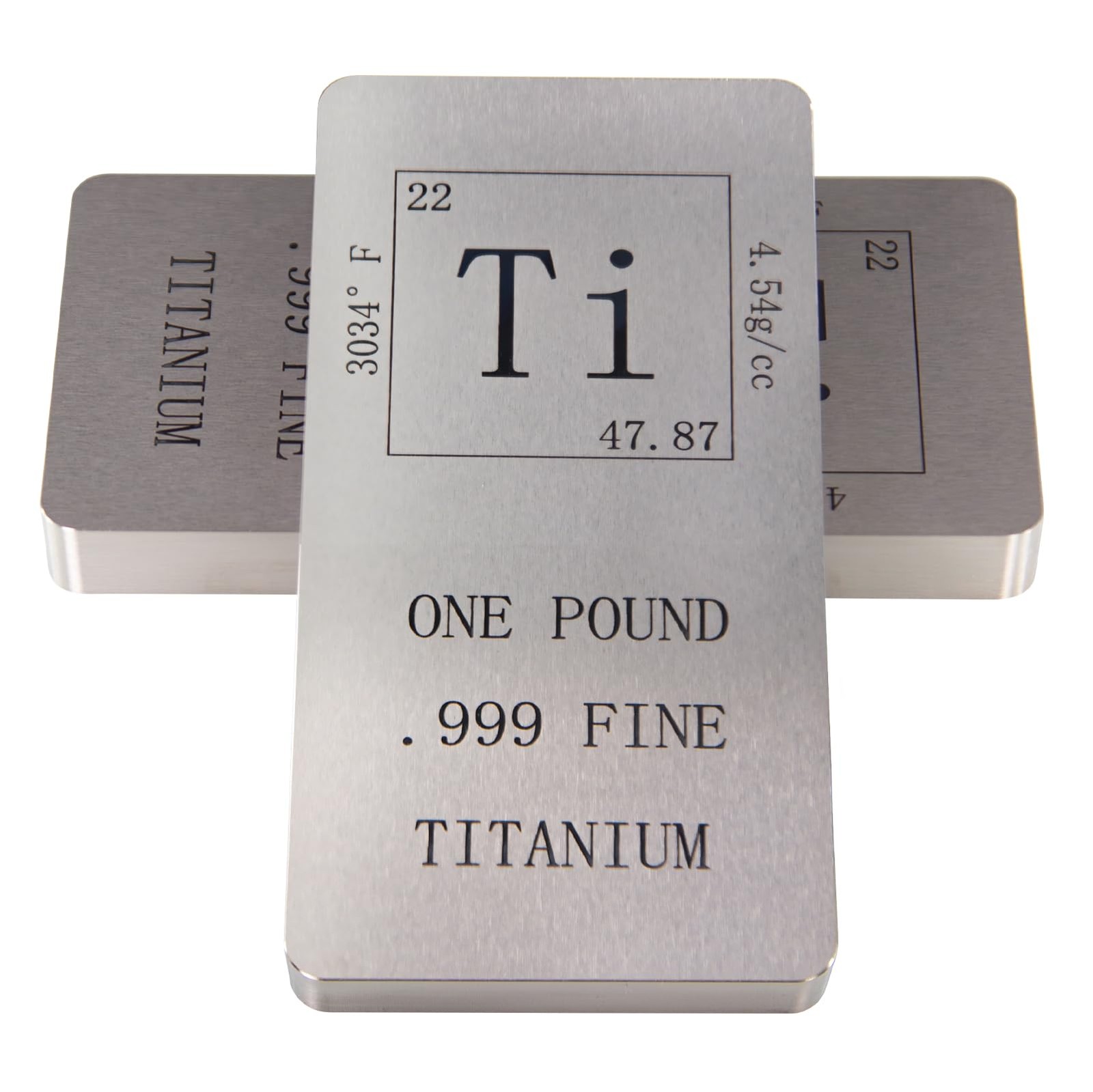 Pure Titanium Bar 1 Pound. 999 Fine Periodic Table Design Ti 1 Pound, silver