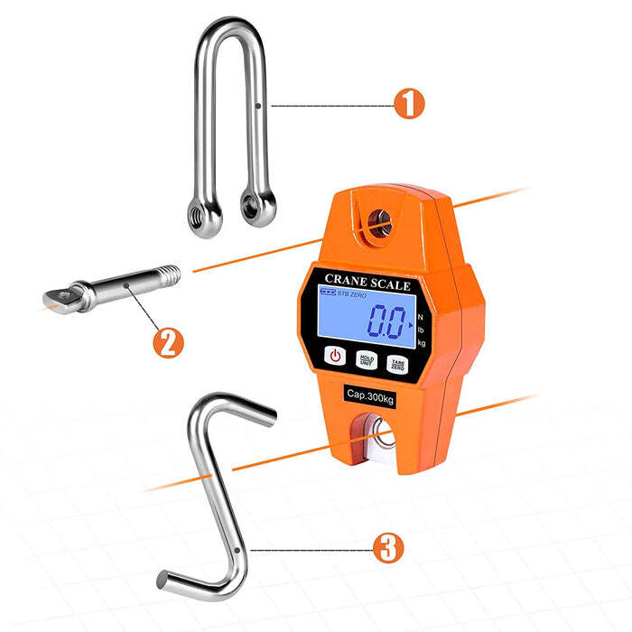 SellEton SL-931 Portable Industrial Hanging Scale 600lb x 0.2lb / 300kg x 0.1 kg