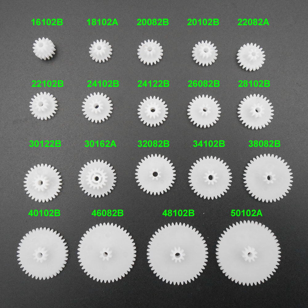5 Bags X 19 Kinds 19Pcs 0.5Mod Double Gear Reduction Gear Bore 2.05MM 1.95MM 2MM