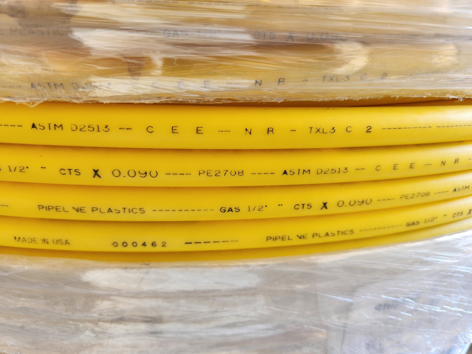 1/2″ CTS x 500′ MDPE Gas Pipe – 5 Pack -Polyethylene Tube for Utility Lines