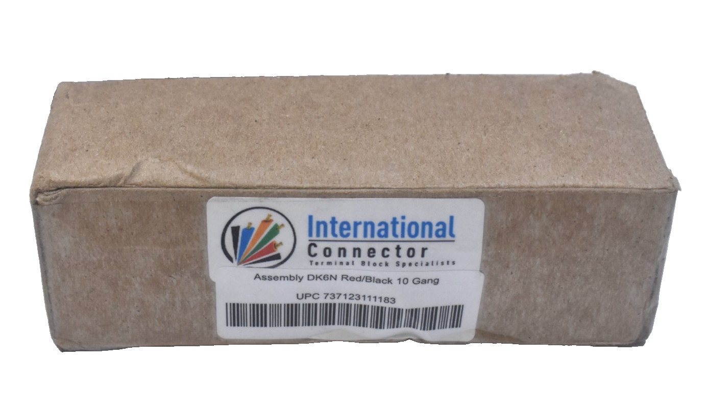 International Connector Assembly DK6N Red/Black 10 Gang DIN Rail Terminals