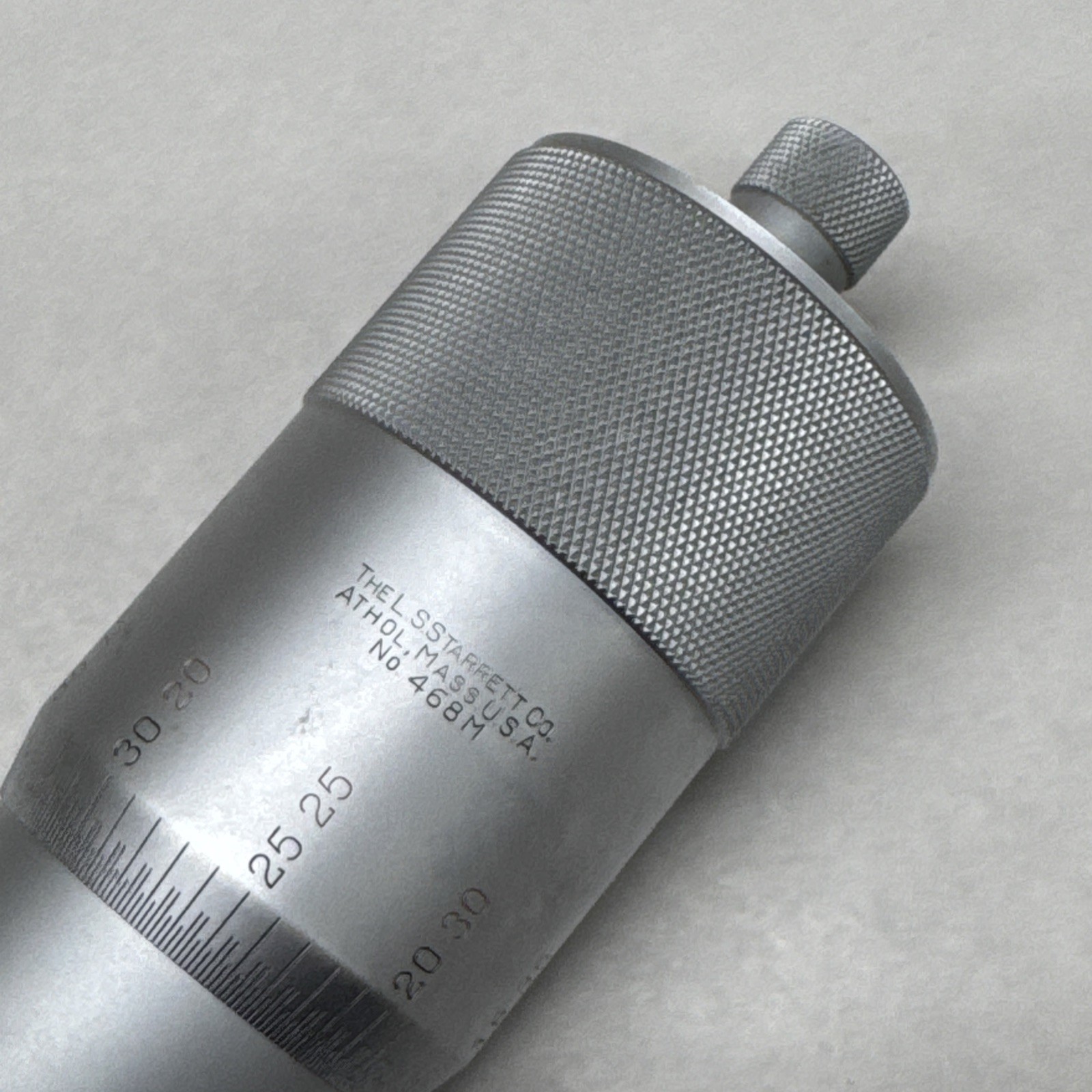 Starrett Dual Reading Large 0-25mm .02mm Micrometer Head 468M TESTED