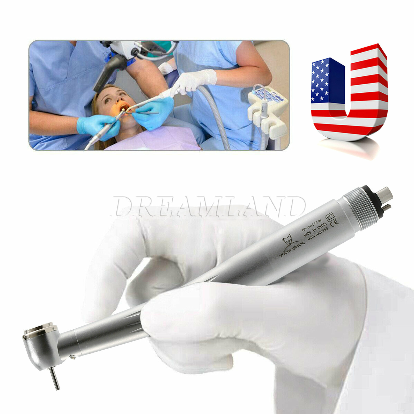 E-generator Dental LED Fiber Optic Handpiece 4 hole YBM TURBINE