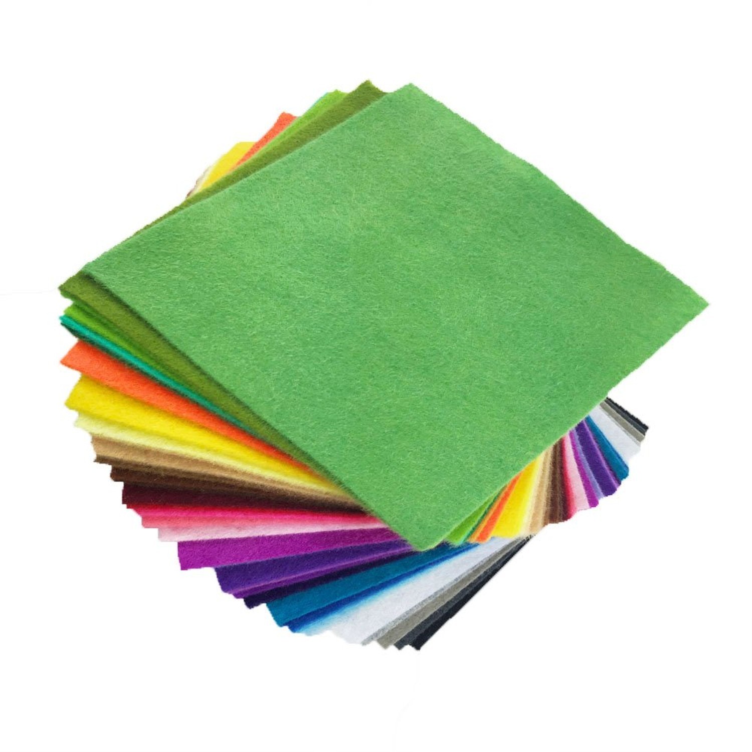 flic-flac 42pcs1.4mm Thick Soft Felt Fabric Sheet Assorted Color Felt Pack DI…