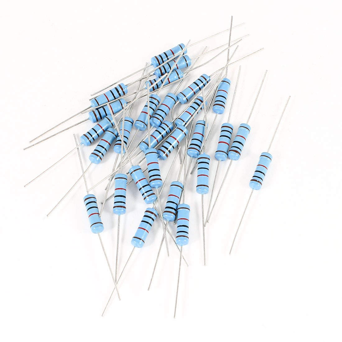 10pcs 2W 1% Tolerance 10K Ohm Through Hole Axial Flameproof Metal Film Resistor