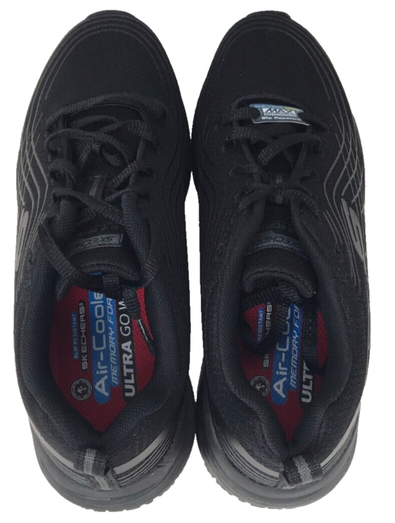Skechers Women’s Work Max Cushioning Elite SR Lace Up Black Size:8 146M