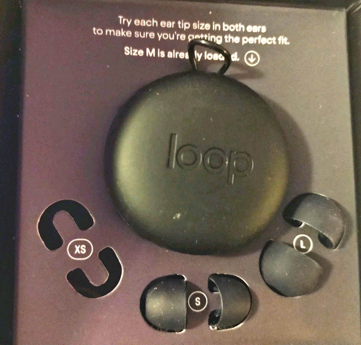 Loop Experience Tomorrowland Earplugs Holographic Black OPEN BOX MISSING EAR TIP