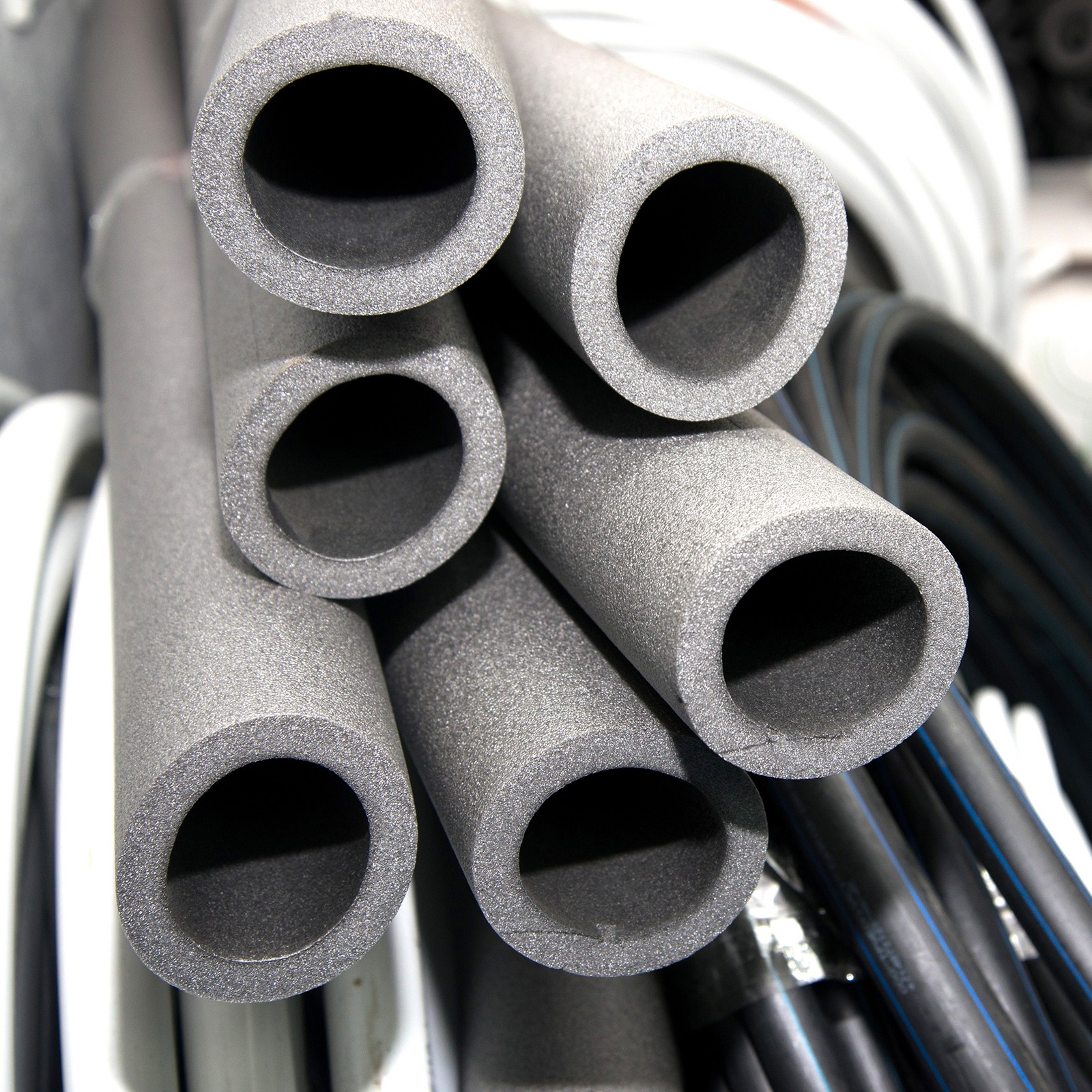 Foam Tube 3.28 ft L 2.36in ID 3.14in OD Hollow Polyethylene White