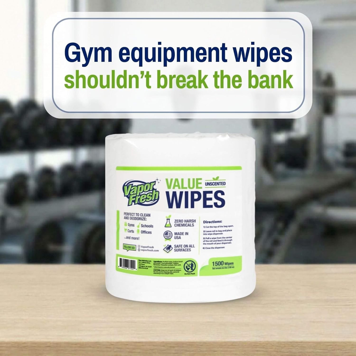 Value Wipes – 1,500 Count x 4 Rolls 6,000 Total Wipes Plant Powered Commercia…