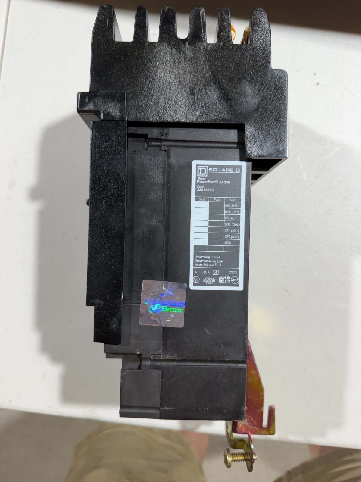 Square D JJ-36250 250A 600V I-Line, Thermal Magnetic Circuit Breaker