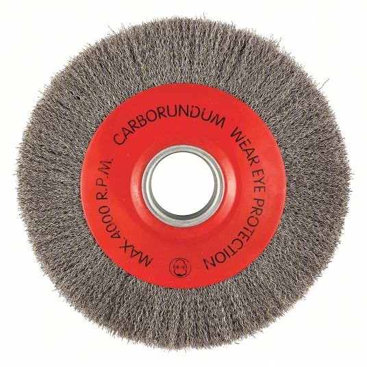 CARBORUDUM WIRE WHEEL BRUSH 10″ X 2″AH #66252838603-FREE SHIP-BIN 1