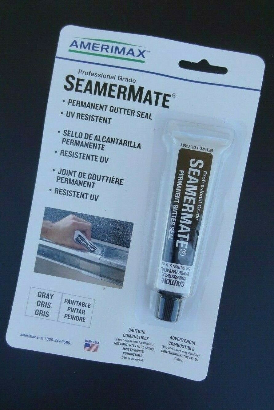 Amerimax SeamerMate Permanent Gutter Seal UV Resistant Paintable Gray 85127