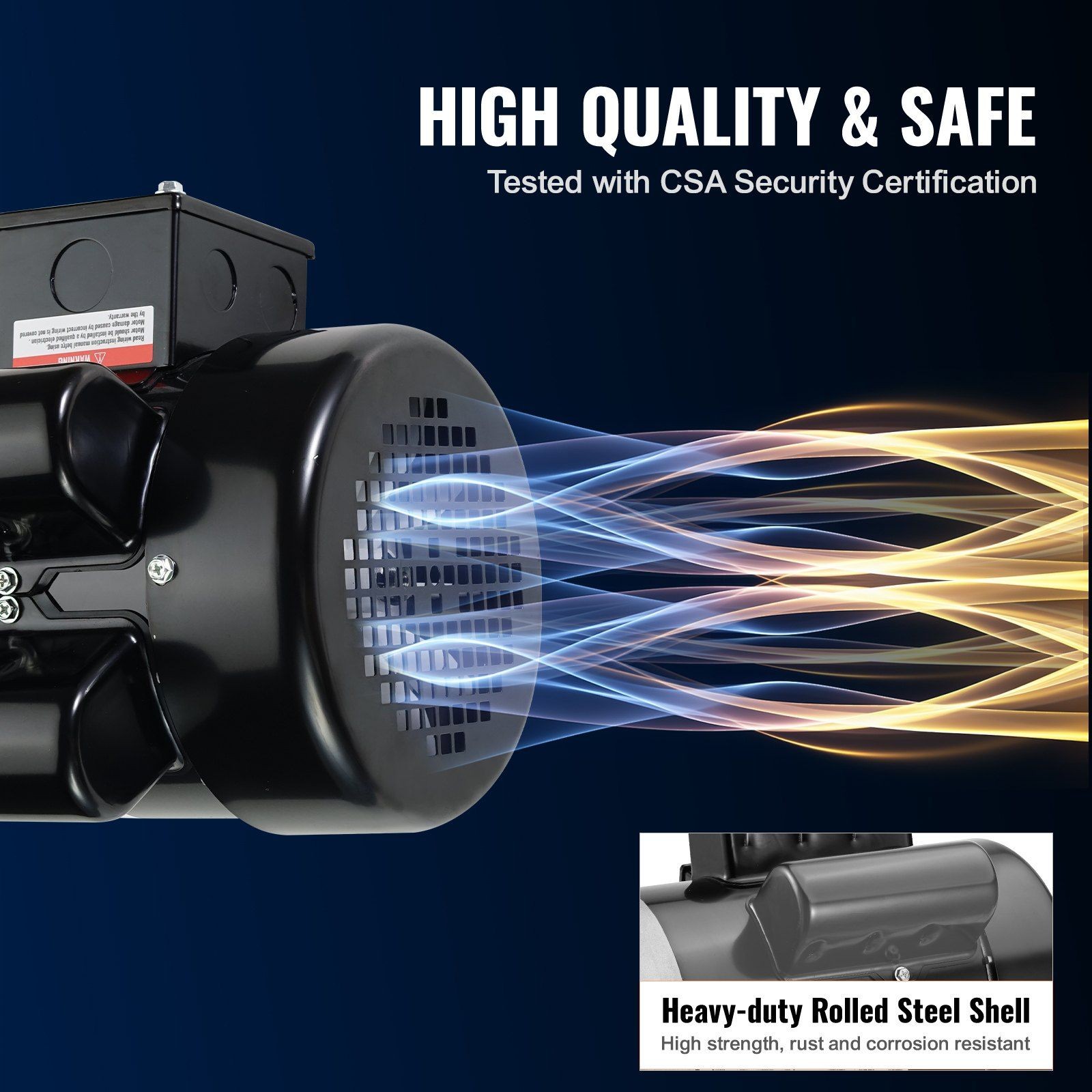 1.5HP 3450RPM AC Motor, 115V/230V 60Hz, 56C Frame, 5/8″ Keyed Shaft, CSA Tested