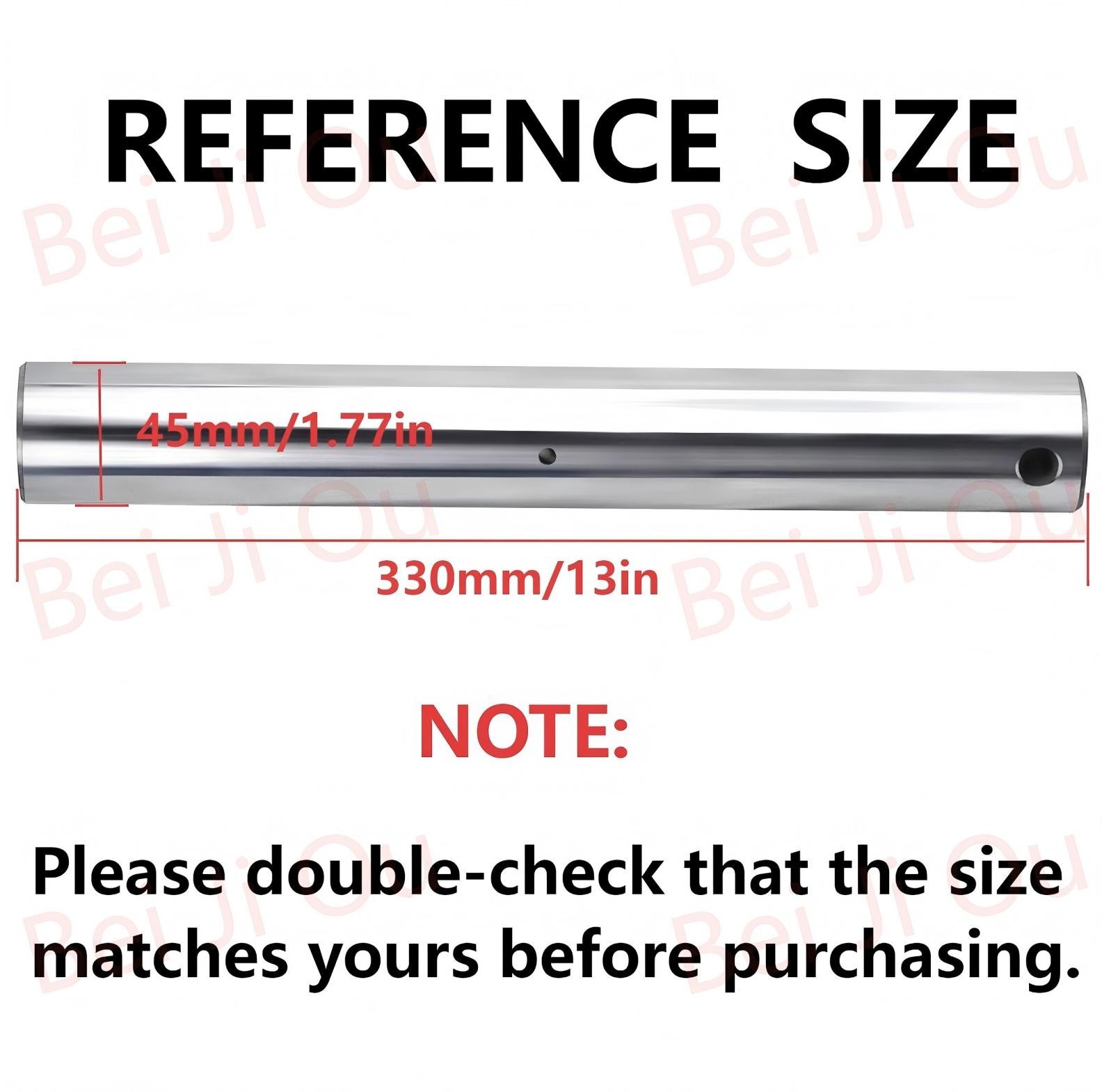 2PaiNew upgraded Excavator Universal Bucket Pin 45mm X330mm With grease nipple