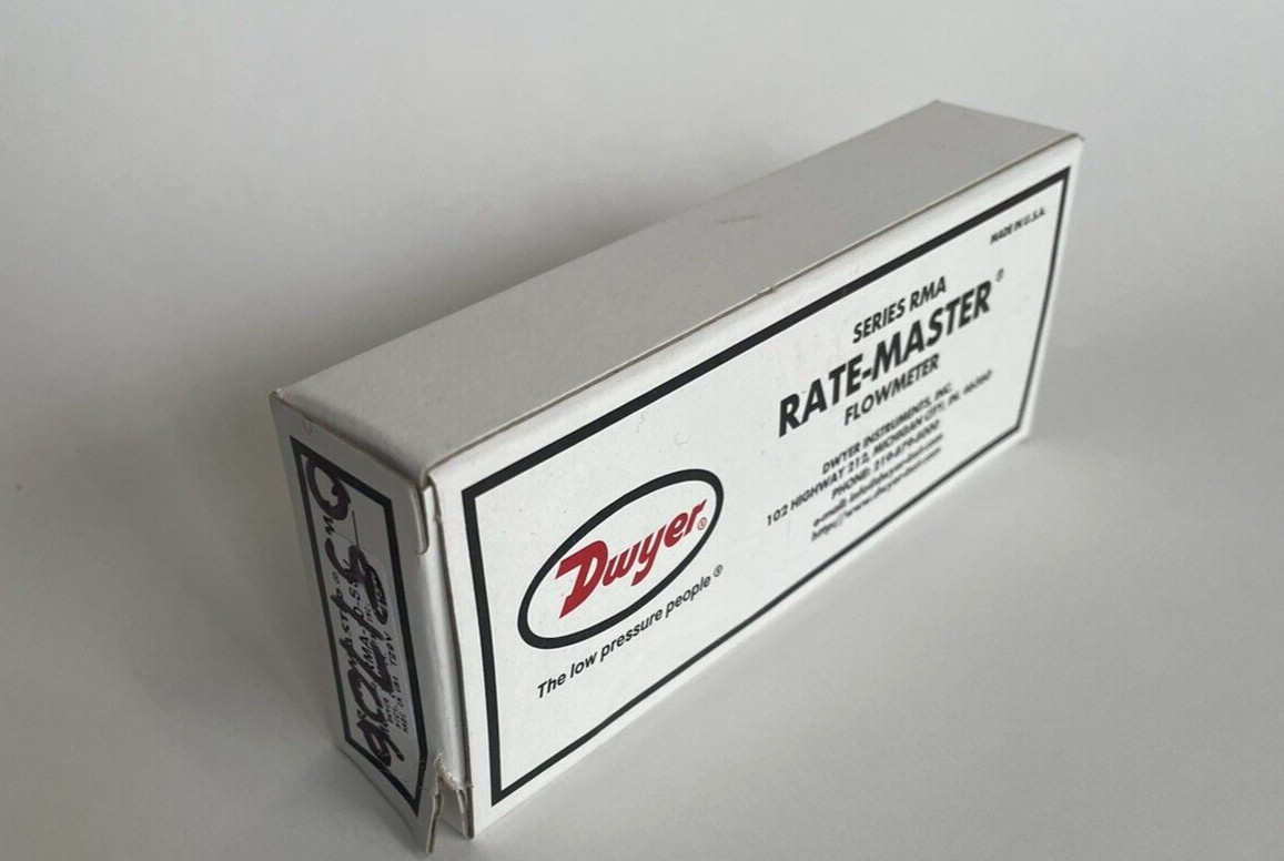 Dwyer Rate-Master Flowmeter RMA-10-SSV -Unused/Original Box-