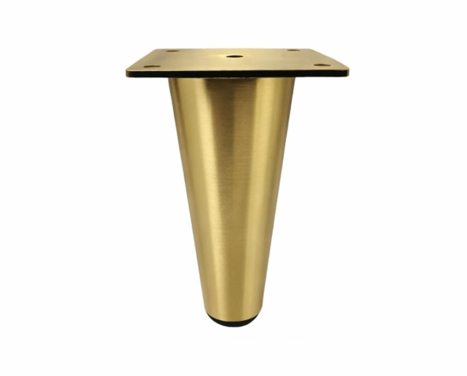 Metal Round Tapered Furniture Legs Brushed Gold 6 1/4″ H Heavy Duty Modern Af…