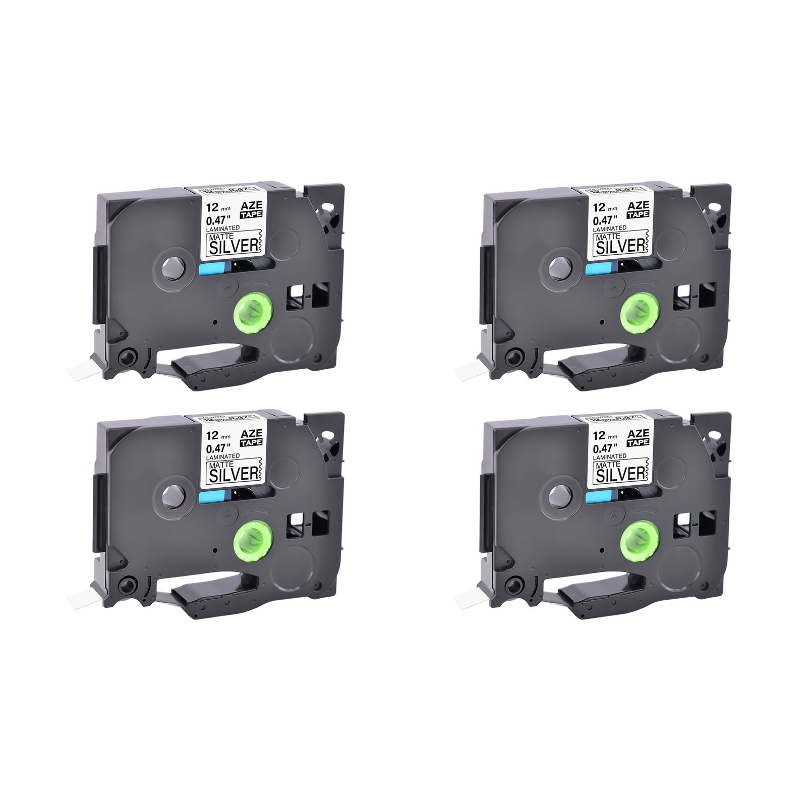 4x TZ-M931 TZe-M931 Matte Black On Silver Label Tape For Brother P-Touch Printer