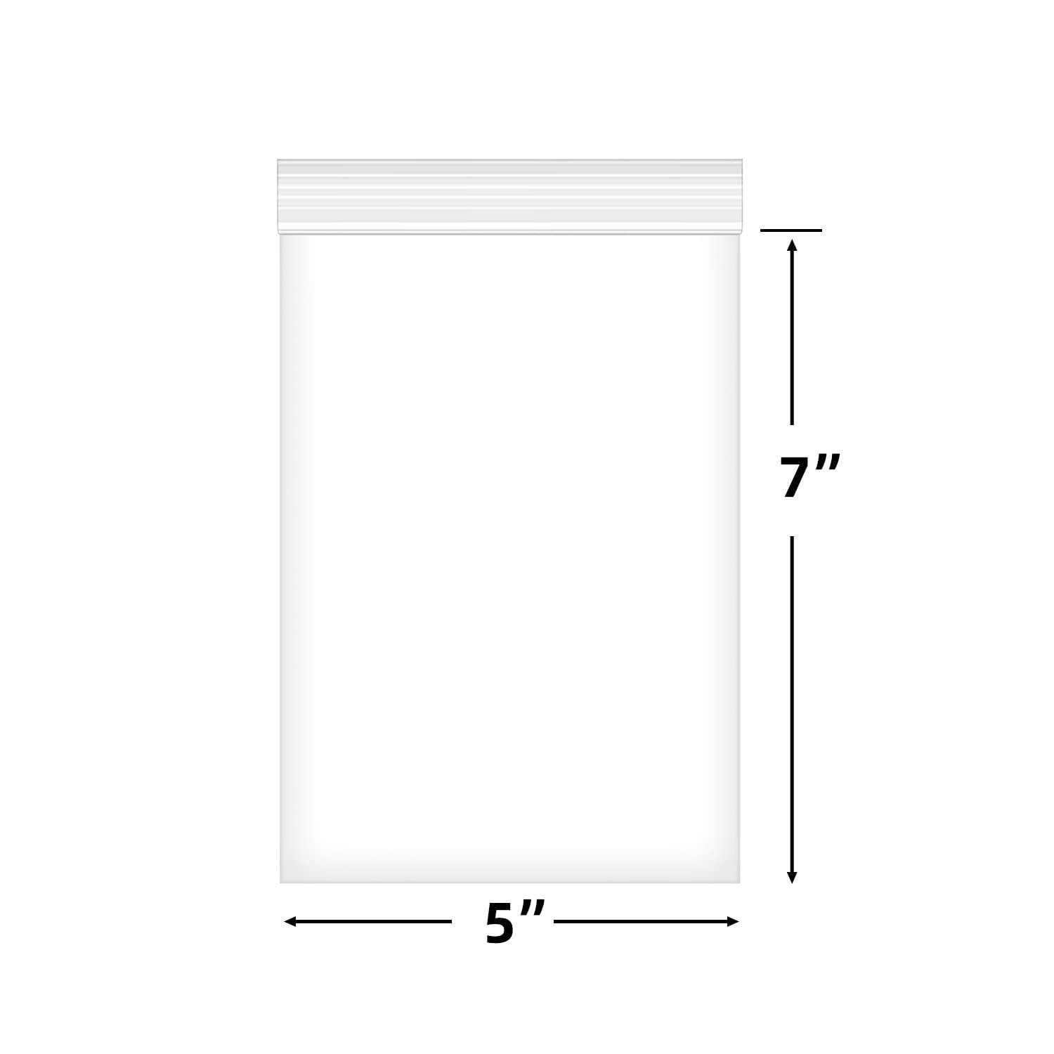 160pcs 5 X 7 Clear Reclosable Zip Plastic Poly Bags with Resealable Lock Seal…