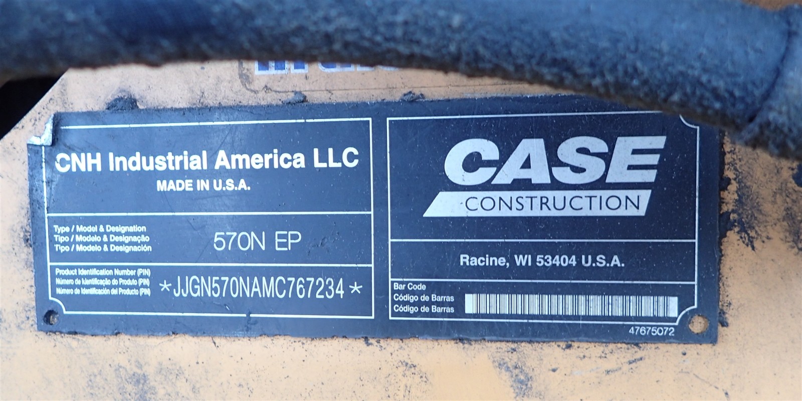 2021 Case Construction 570N EP 4×4 Skip Loader Enclosed Cab Tractor