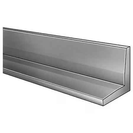 Angle, Al, 6061, 1/4 In T, 4 In Leg, 8 Ft L, 61A.25X4-96