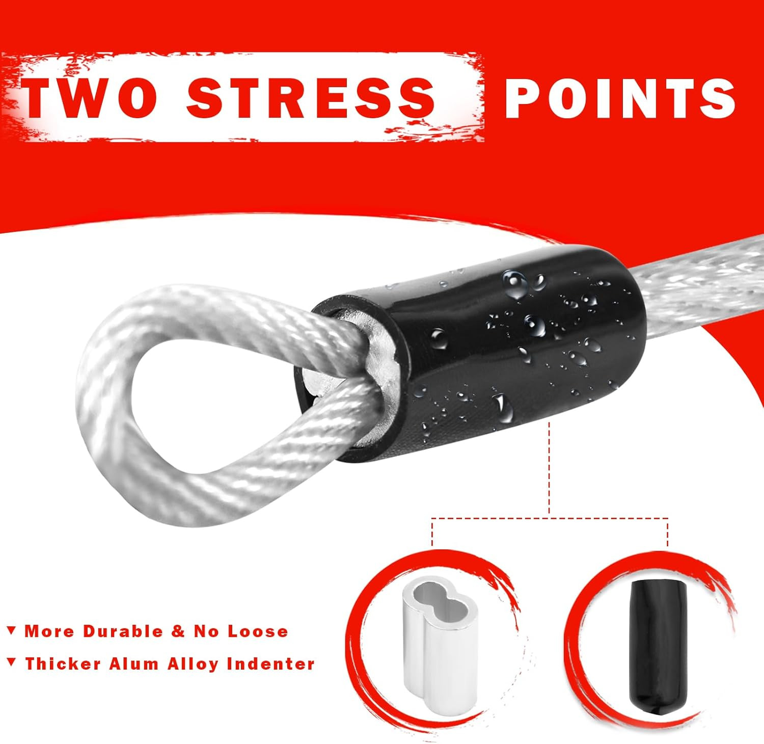 1/8Inch Stainless Steel Security Cable 4/6/10/15FT Luggage Lock Safety Wire