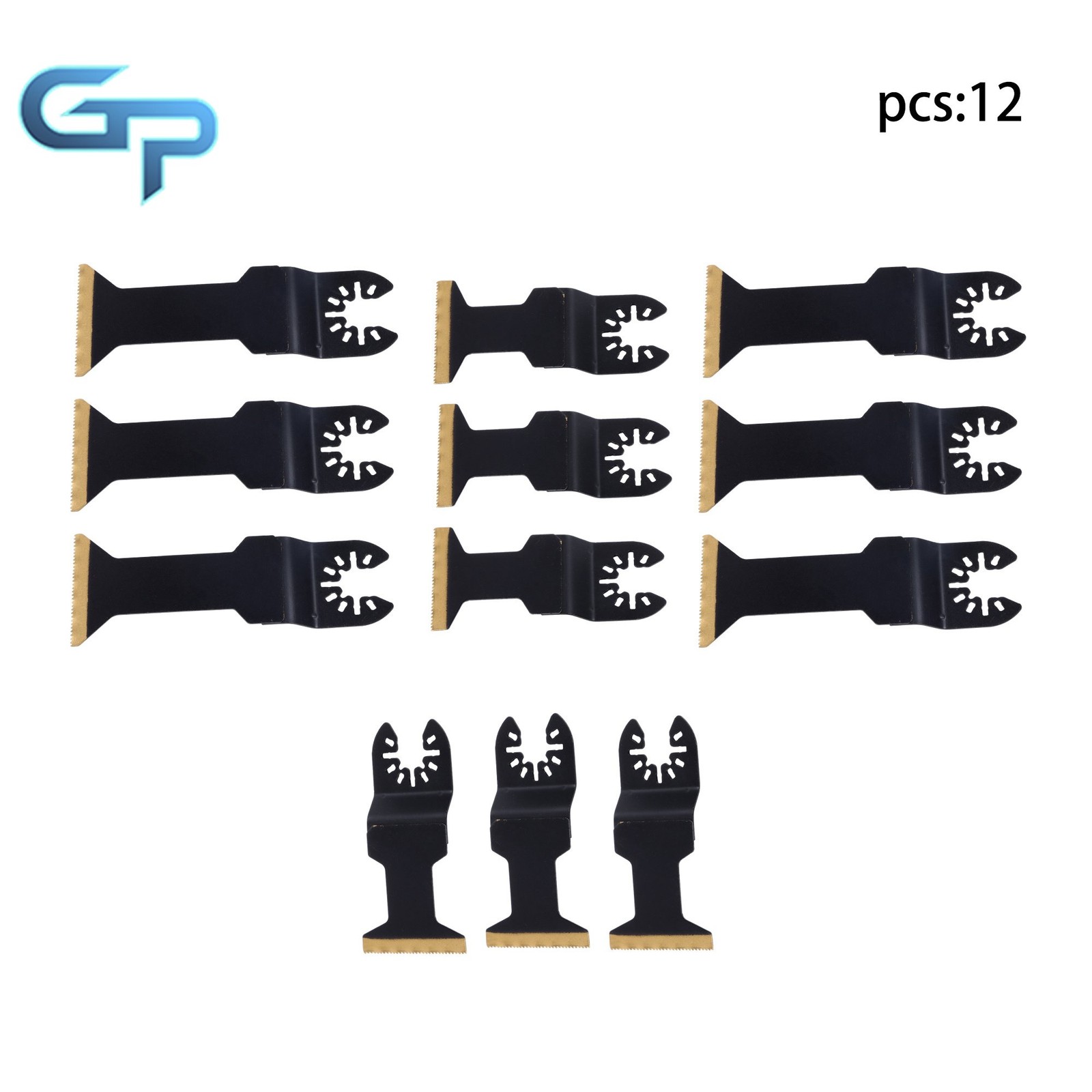 12 Pcs Titanium Metal Cutting Blades Extended Oscillating Saw Blades