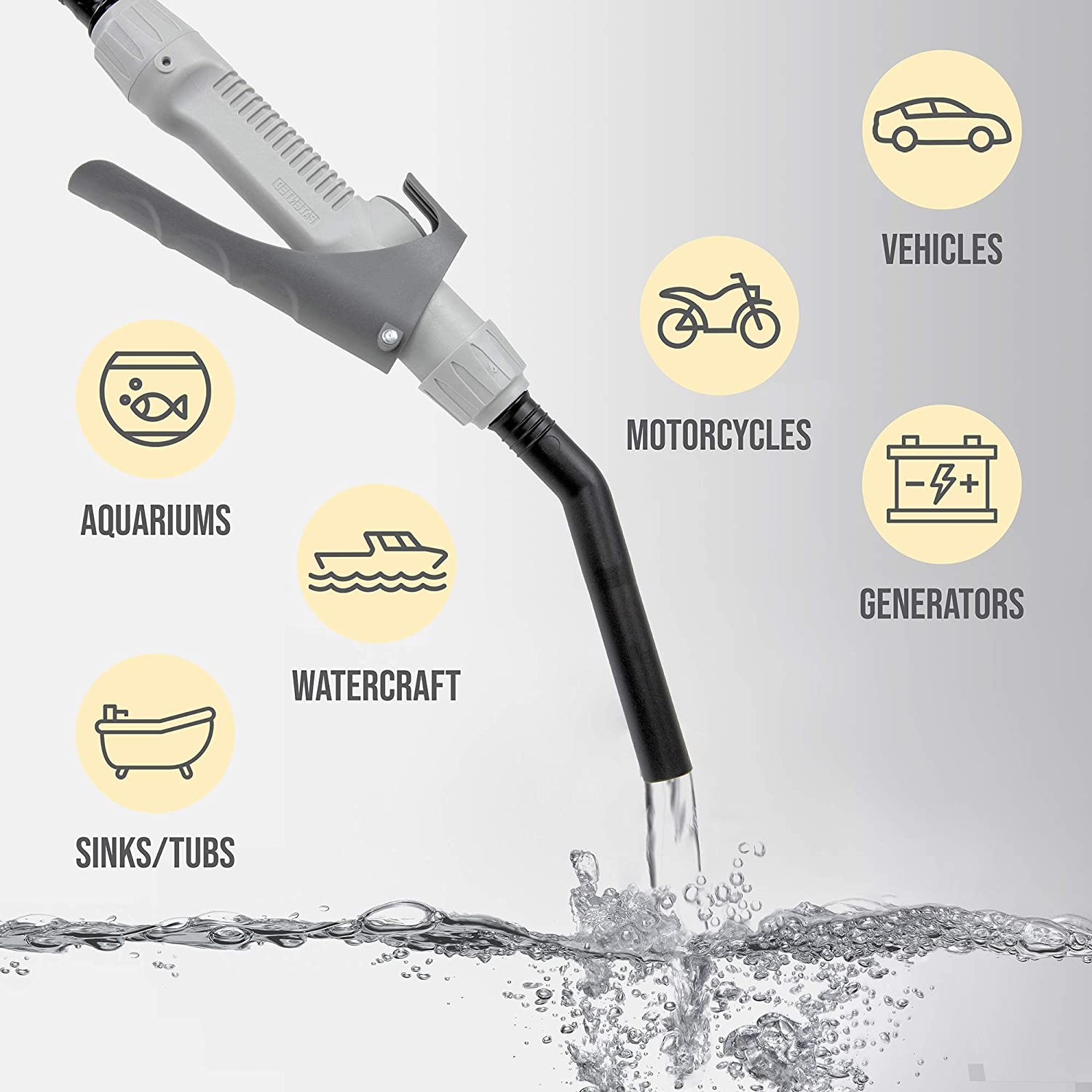 Deway Automatic Fuel Transfer Pump with Nozzle for Quick Flow Control & Stop