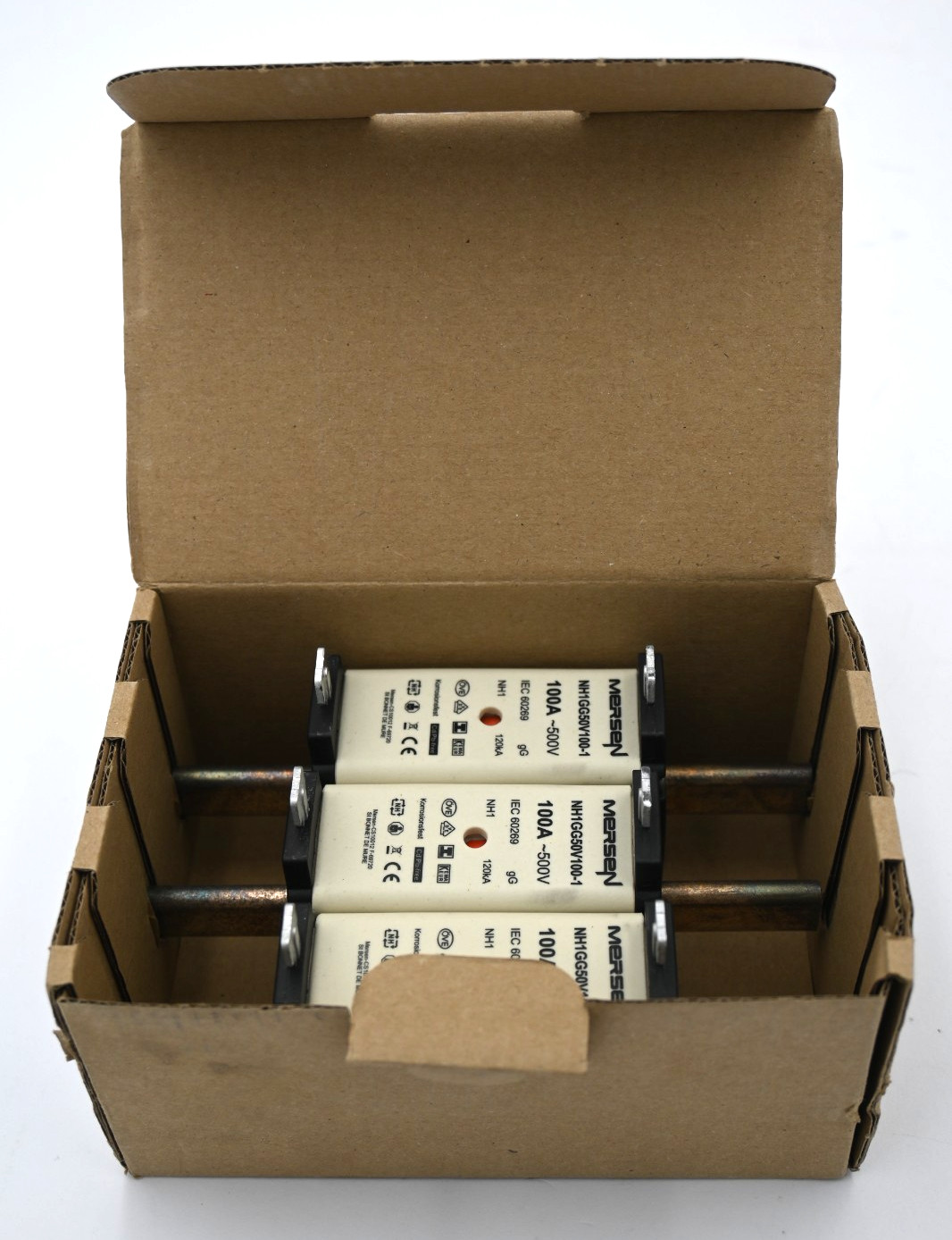 MERSEN NH1GG50V100-1 FUSE 100A~500V W215184 BOX OF 3PCS