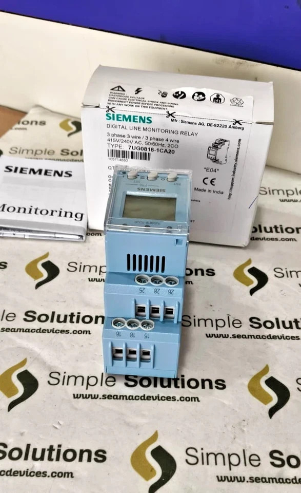 2PCS LOT- Siemens 7UG0818-1CA20 LINE MONITORING RELAY with 2 CO CONTACTS- NEW