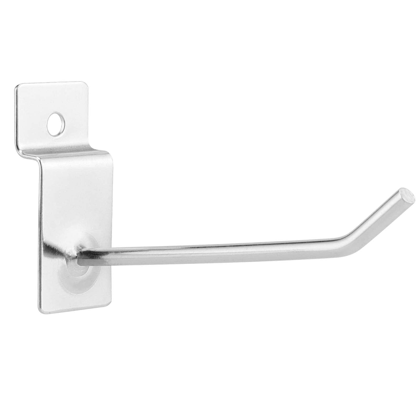 200 Pack 4 Inch Heavy Duty Silver Metal Slatwall Hooks Hangers Slat Board Hoo…