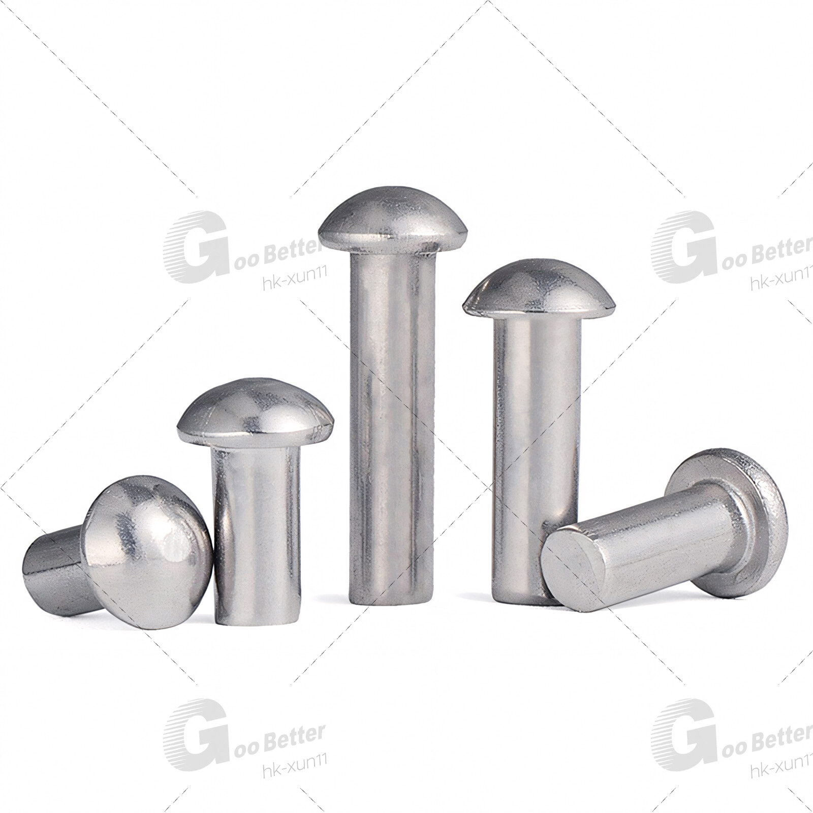 Solid Aluminium Button / Dome Round Head Rivets DIN 660 M2 M2.5 M3 M4