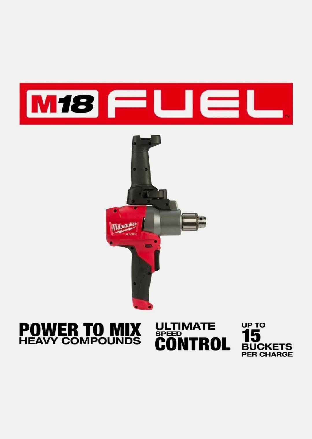 Milwaukee 2810-20 M18 FUEL Mud Mixer with 180° Handle Bare Tool