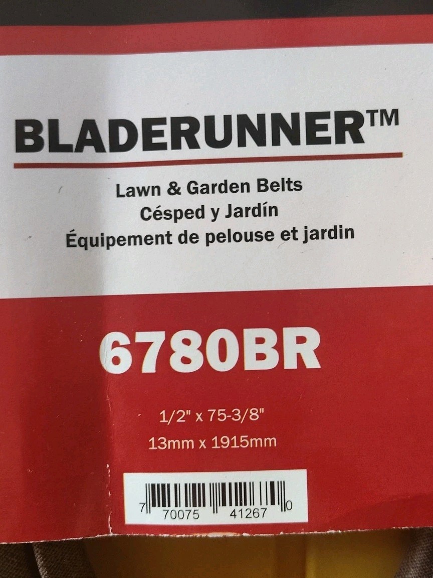 Gates 6780BR BladeRunner Power Equipment Accessory Drive Belt 1/2″ X 75-3/8″ 🆕