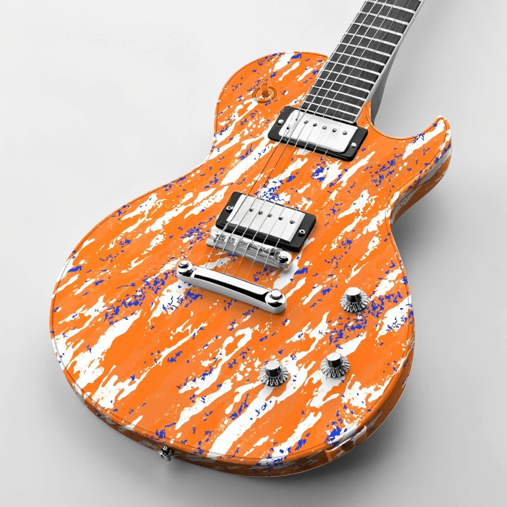 Rip Tear Splash Orange and Blue – 18″x46″ Hydrographic Film Hydro Dipping