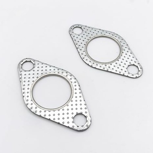 1.5 Inch 37mm Exhaust Gasket 2 Bolt for Muffler Flange Manifold H Size: 1.5 in