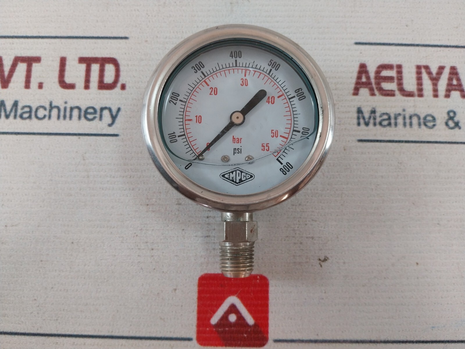 Empco 0-800 Psi Pressure Gauge 0-55 Bar