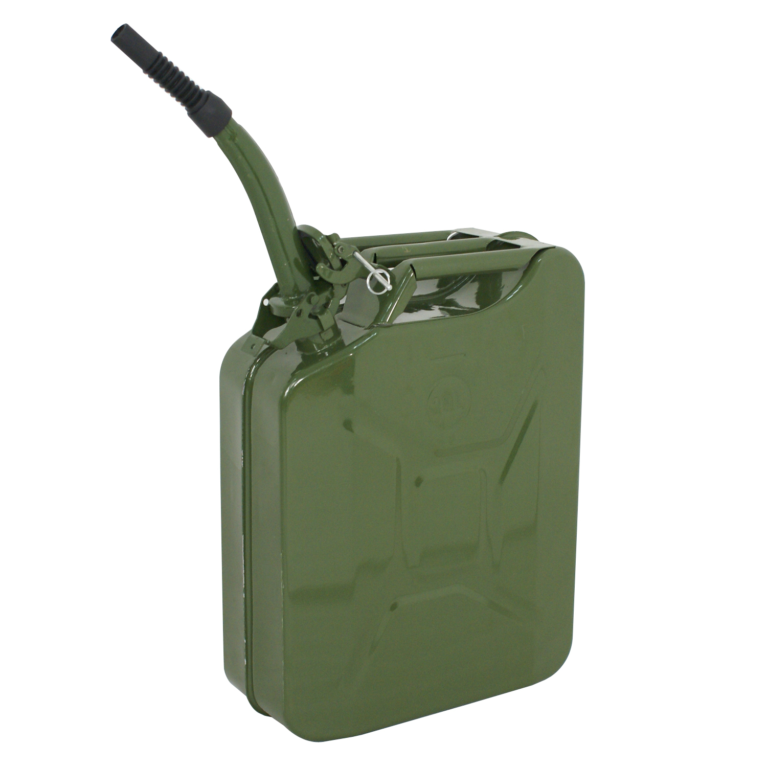 4PCS Jerry Can 5 Gallon 20L Gas Can Army Backup Metal Steel Tank w/ Spout Green