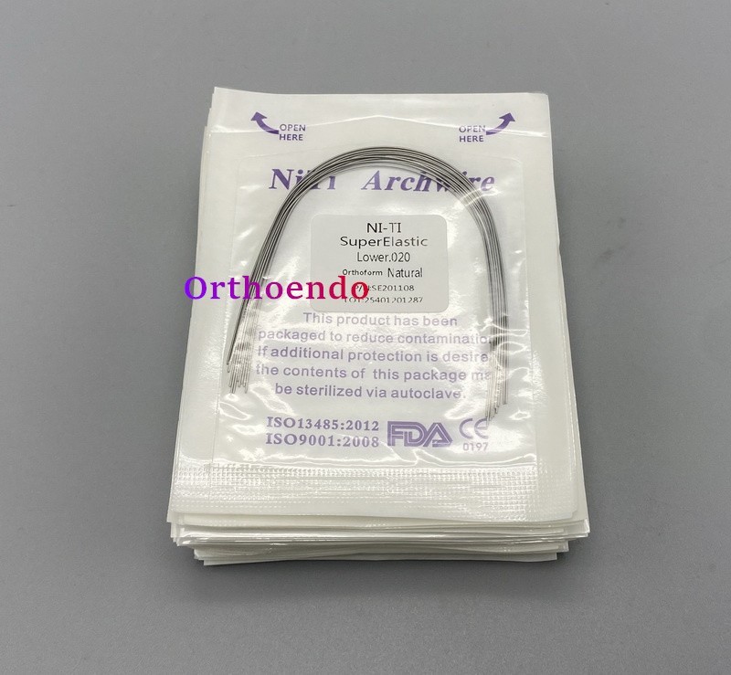 100Pcs Dental Ortho Super Elastic Niti Arch Wire Round Rectangular Wires Natural