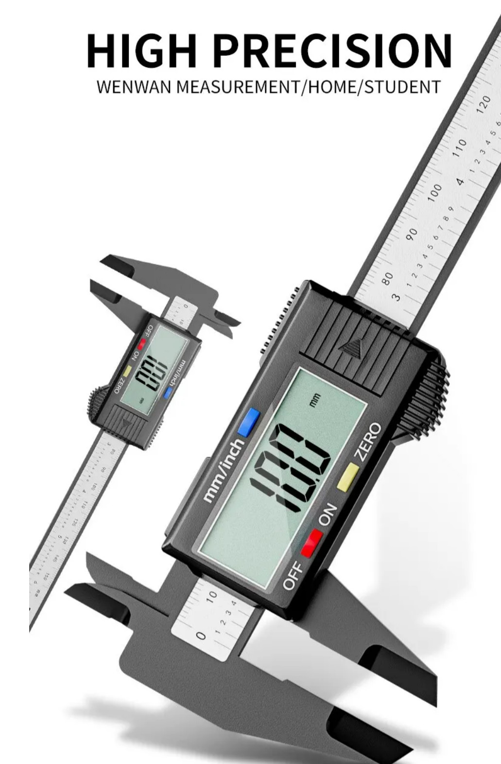 6 In 150mm Digital Caliper Ruler Electronic Vernier Micrometer Measuring Tool