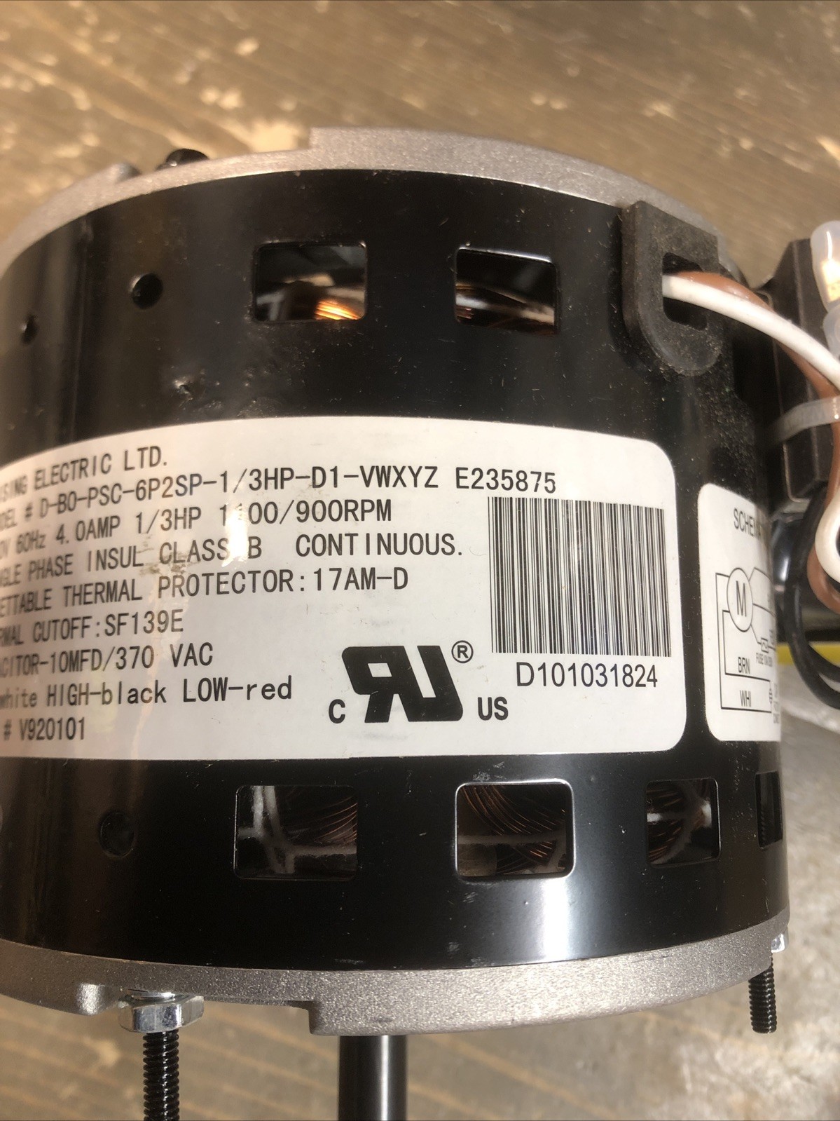 Master Flow Replacement Motor For 30” Belt Drive Whole House Fan 30BD *READ
