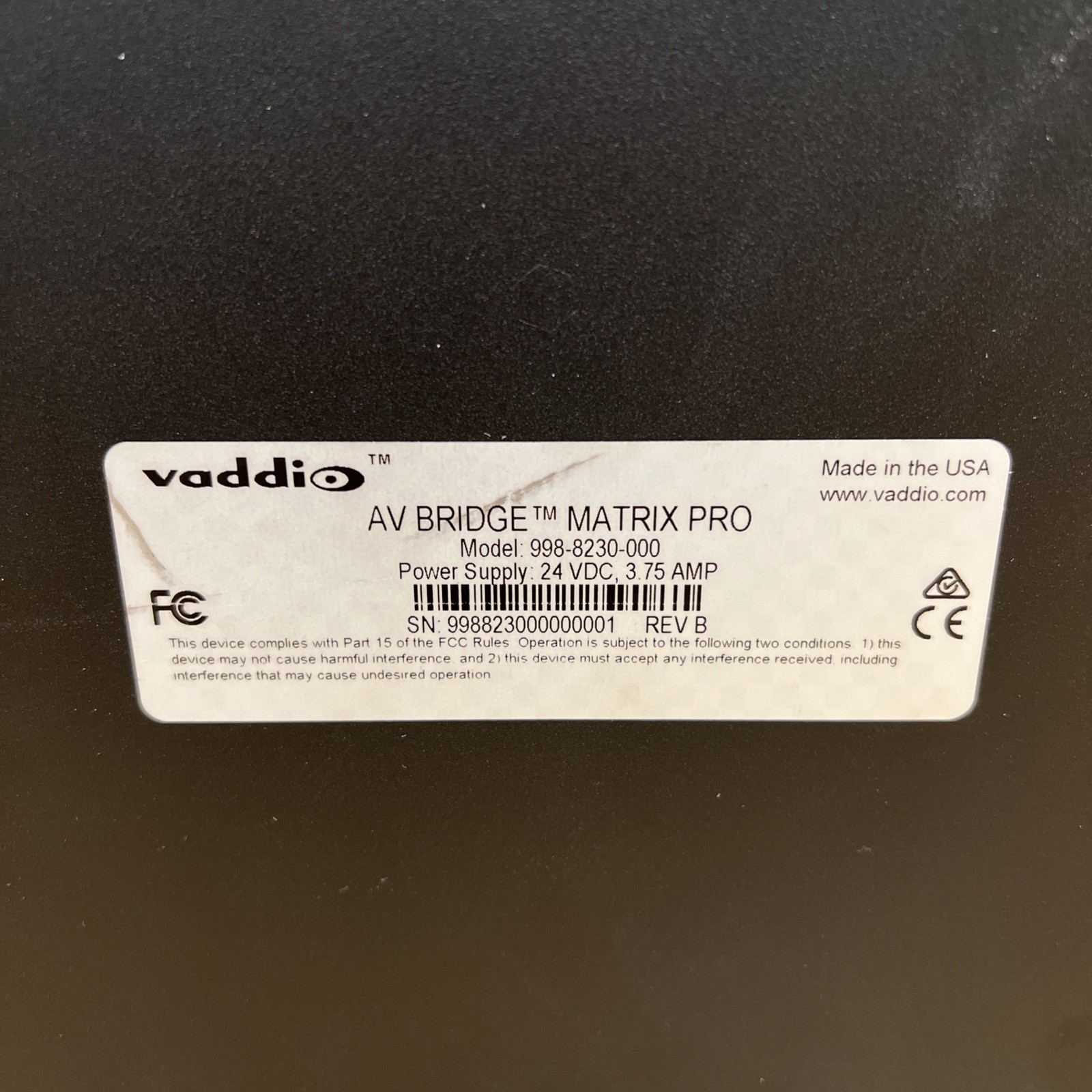 Vaddio 999-8230-000 AV Bridge MATRIX PRO