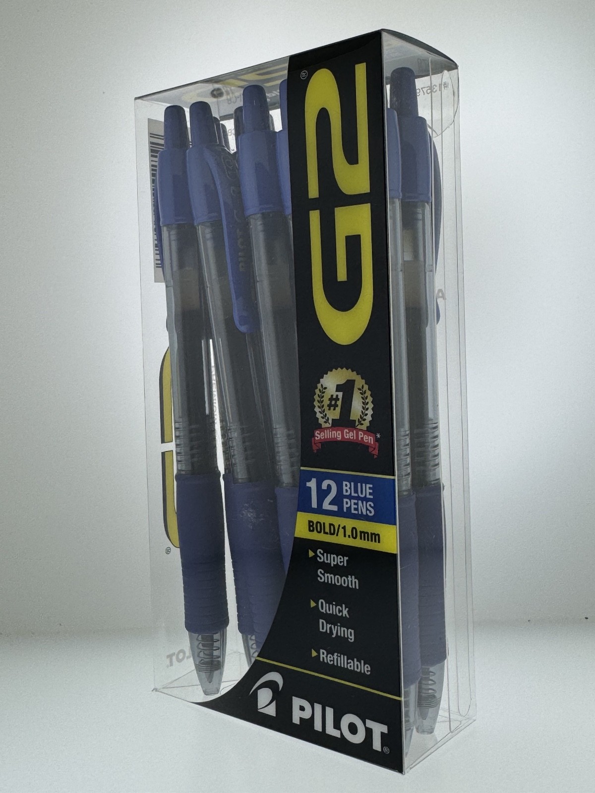 Pilot G2 BOLD Point 1.0mm BLUE INK GEL ROLLER Pens 12 PACK USA SHIPPING ONLY
