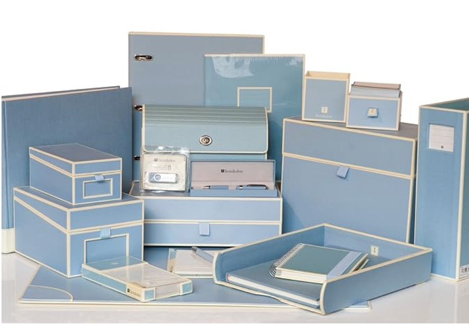 Semikolon Classic 6”x8.4” Bound Linen Ruled Book, Ceil Sky Blue (10209)