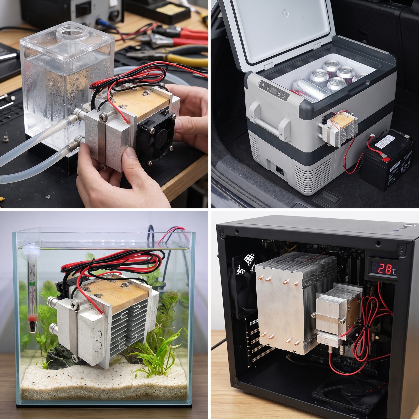 DIY 12V Peltier Cooler Water Cooling Heatsink Module for Refrigeration System